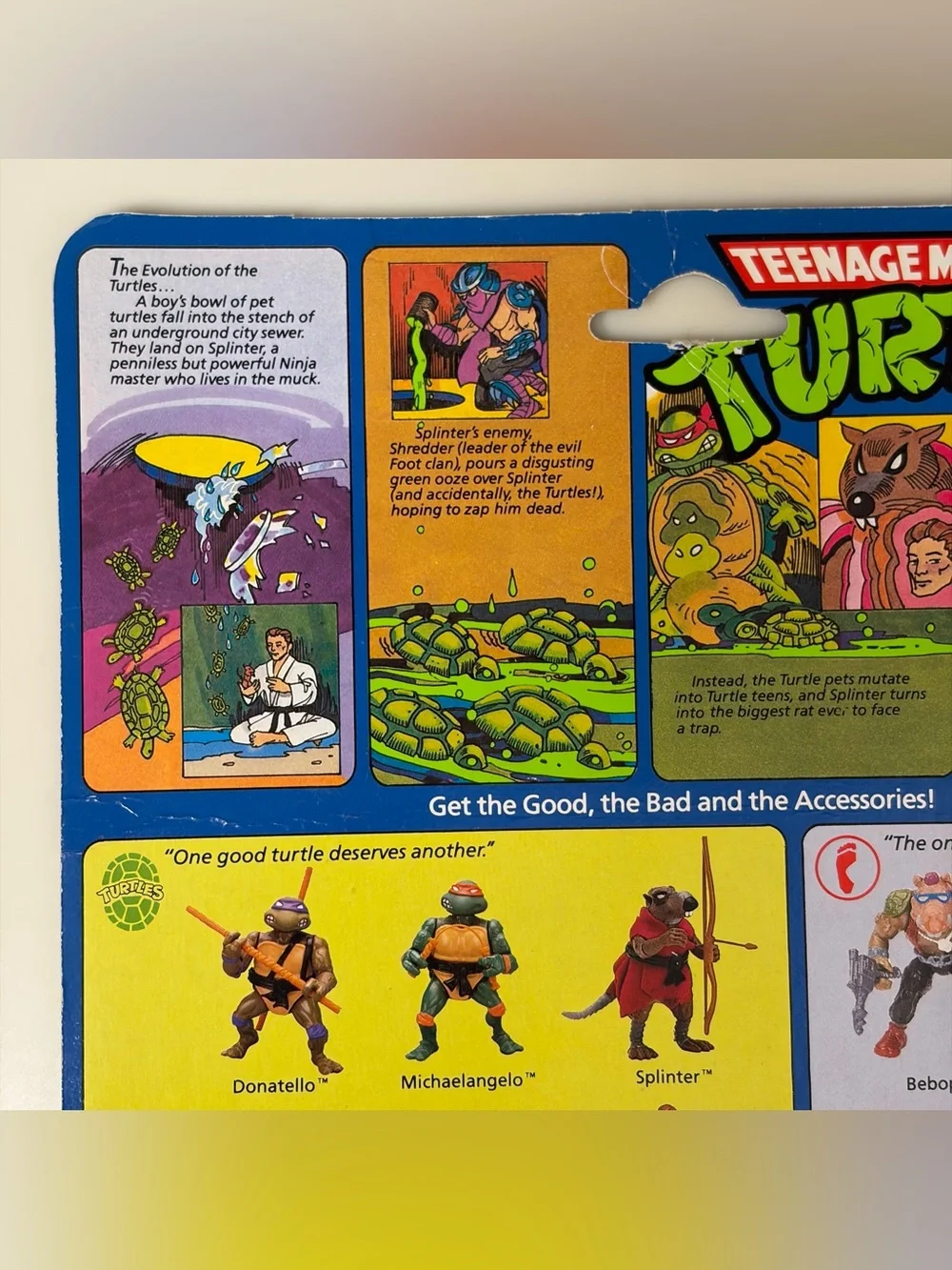 VTG 1988 Teenage Mutant Ninja Turtles Foot Soldier Cardback TMNT 10 Back Card